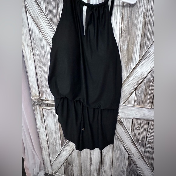 Chic Black Swim Romper - Picture 1 of 6